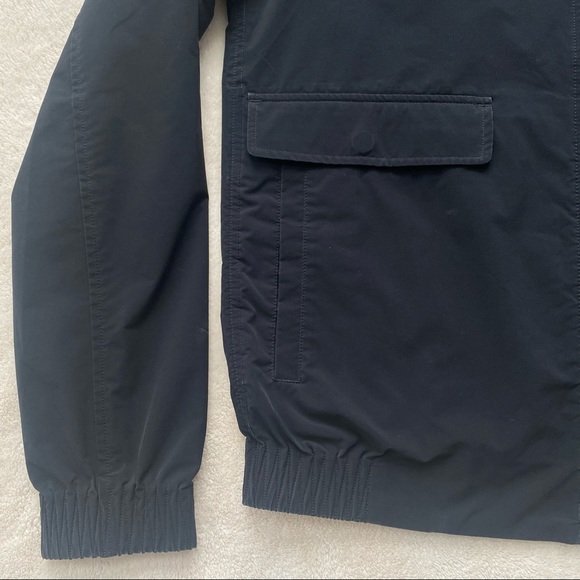 Theory Zip-Front Bomber Jacket Black Nylon - Picture 5 of 13